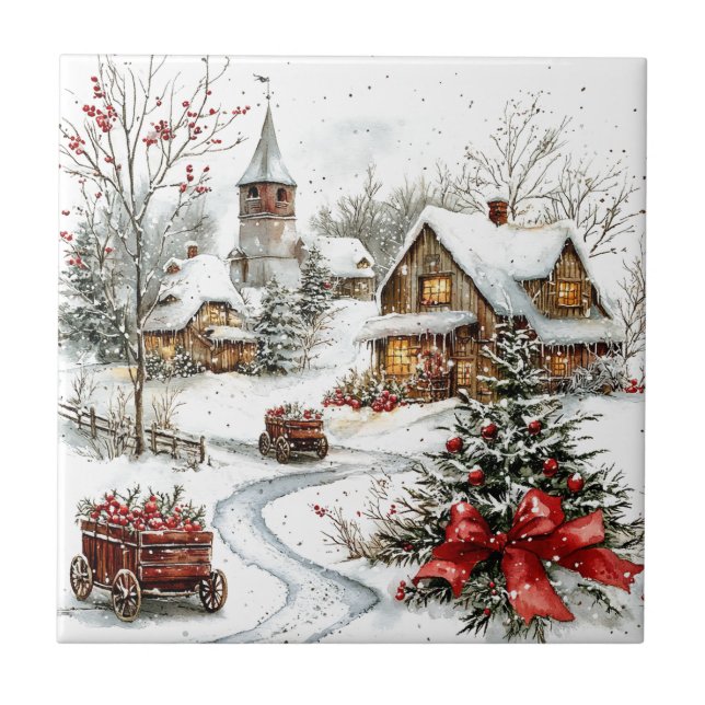 Winter Wonderland Kakelplatta (Framsidan)