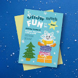 Winter Wonderland Kids 1st Birthday Party Inbjudan<br><div class="desc">Snö mycket roligt! Det är en vintersofflandstäckande födelsedagsfest för din första födelsedag i baby. Snöflingor,  fir träd och ett paket paket ger dig en perfekt design som du kan anpassa för att fira din lilla stora dag. Skönheten fortsätter på baksidan.</div>