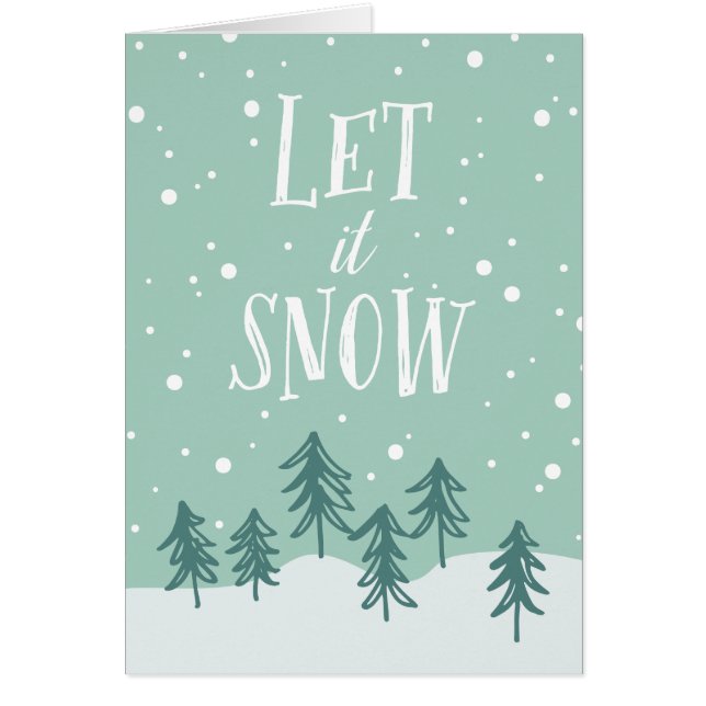 Winter Wonderland Låt det snöa | Helgdag vikt OBS Kort (Framsidan)