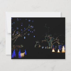 Winter Wonderland Ljus Blue and White Helgdag Kort
