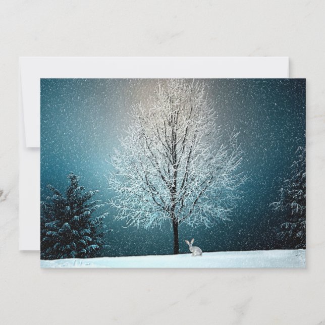 Winter Wonderland med kanin (Framsida)