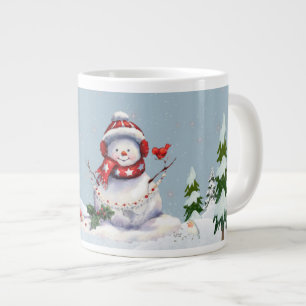 Winter Wonderland med Snögubbe Large Mugg Jumbo Mugg