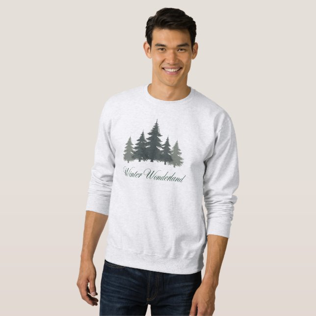 Winter Wonderland Men's sweatshirt (Hel framsida)