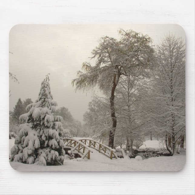 Winter Wonderland Mousepad Snö Bridge Gifts Musmatta (Framsidan)