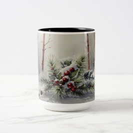 Winter Wonderland Mugg | Evergreen Gräs Red Berrie