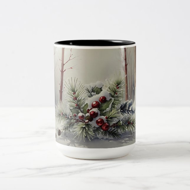 Winter Wonderland Mugg | Evergreen Gräs Red Berrie (Center)
