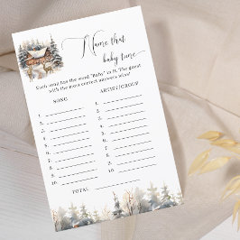 Winter Wonderland Namn som Baby Tune Baby Shower