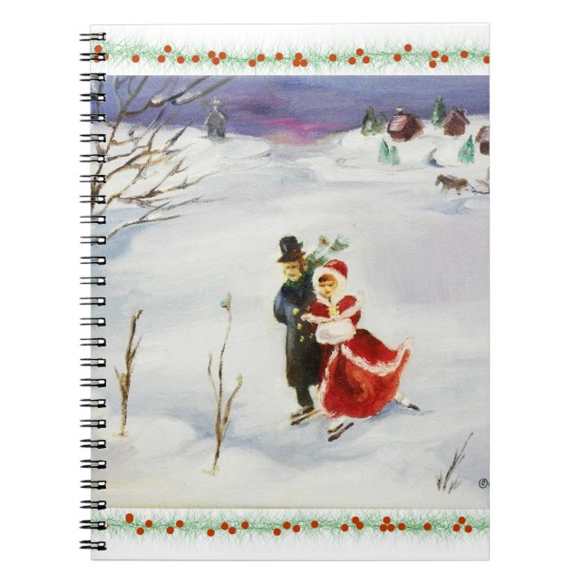 Winter Wonderland Notebook Anteckningsbok Med Spiral (Framsidan)