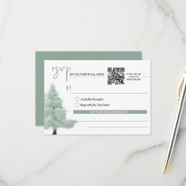 Winter Wonderland OSA kort with QR Code