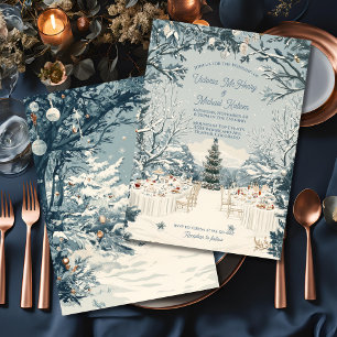 Winter wonderland outdoor Bröllop-toile inspirerad Inbjudningar