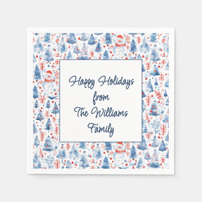 Winter Wonderland Pappersservett (Framsidan)