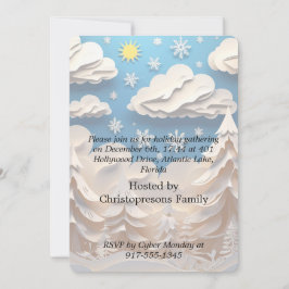 Winter Wonderland Party Inbjudningar