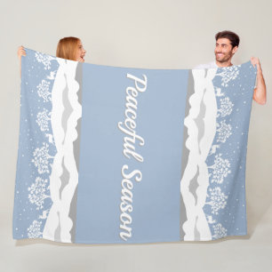 Winter Wonderland Peace Season Fleece Blanket