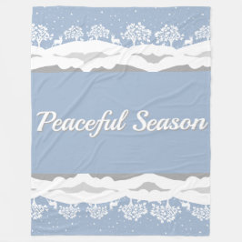 Winter Wonderland Peace Season Fleece Blanket