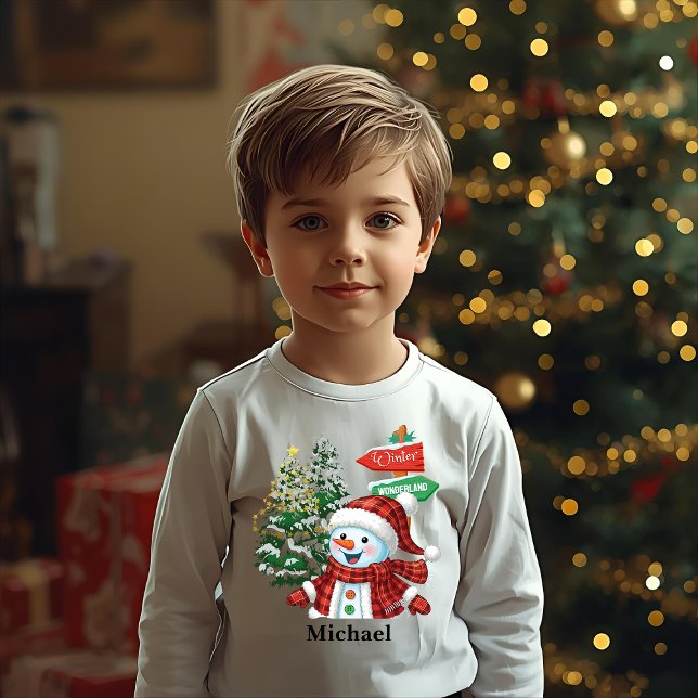 Winter Wonderland - Personalized Long Sleeve Shirt T (Skapare uppladdad)