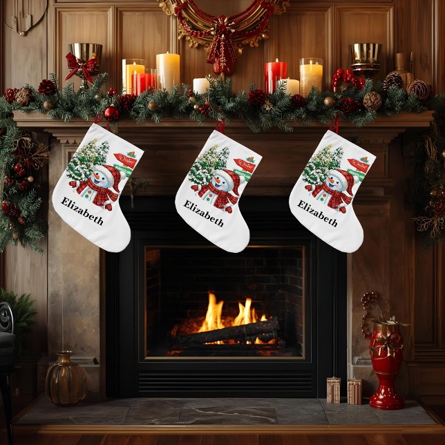 Winter Wonderland - Personalized Stocking Stor Julstrumpa (Skapare uppladdad)