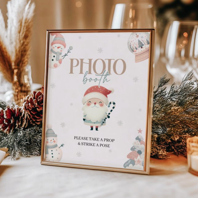 Winter Wonderland Photo Booth Bord Sign Poster (Skapare uppladdad)