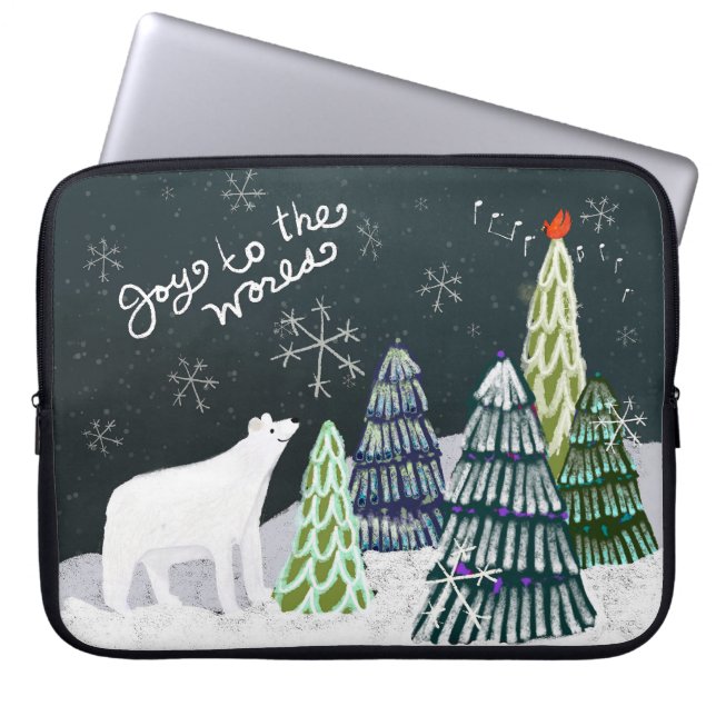 Winter Wonderland Polar Bear Laptop sleeve (Framsidan)