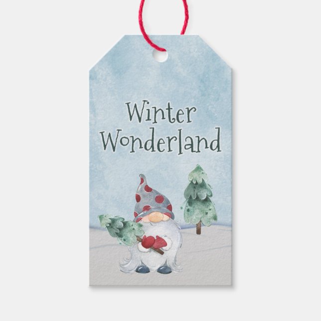 Winter Wonderland Presentetikett (Framsidan)