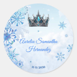 Winter Wonderland Quinceañera Calcamonia Runt Klistermärke