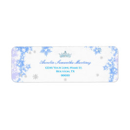 Winter Wonderland Quinceañera Returadress Returadress Etikett