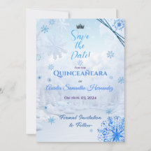 Winter Wonderland Quinceañera Spara datumet
