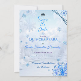 Winter Wonderland Quinceañera Spara datumet