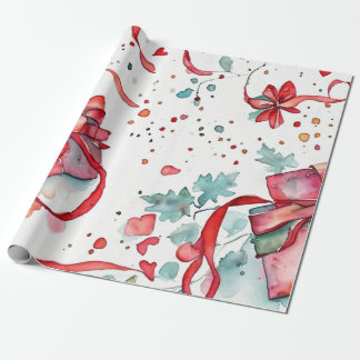 Winter Wonderland Red Ornament Wrapping Papper Presentpapper