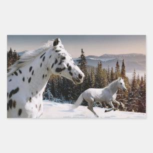 Winter Wonderland Rektangulärt Klistermärke