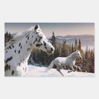 Winter Wonderland Rektangulärt Klistermärke