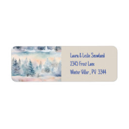 Winter Wonderland Returadress Etikett