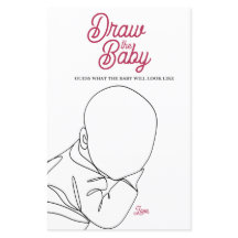 Winter Wonderland Rosa Baby Shower Game Draw Baby