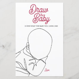 Winter Wonderland Rosa Baby Shower Game Draw Baby