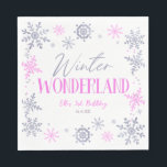 Winter Wonderland Rosa Snowflake Födelsedagsfest Pappersservett<br><div class="desc">Det här är en Winter Wonderland Rosa Snowflake Födelsedagsfest Papper Napkins!</div>