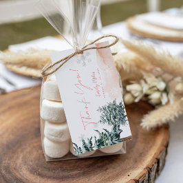 Winter Wonderland Rosa Tack Presentetikett