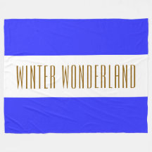 WINTER WONDERLAND Royal Blue White Rand