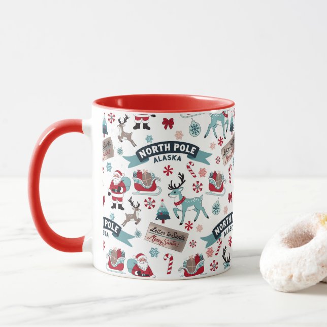 Winter Wonderland - Santa Sleigh och North Pole Mugg (Med munk)