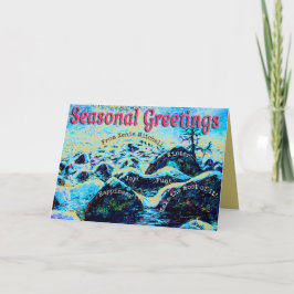Winter Wonderland Säsong Hälsning Helgkort