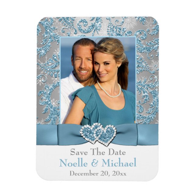 Winter Wonderland Save Date Photo Magnet (Vertikal)