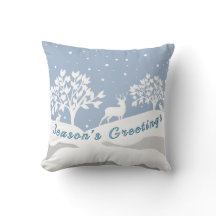 Winter Wonderland Season Greetings Dekorativ kudde