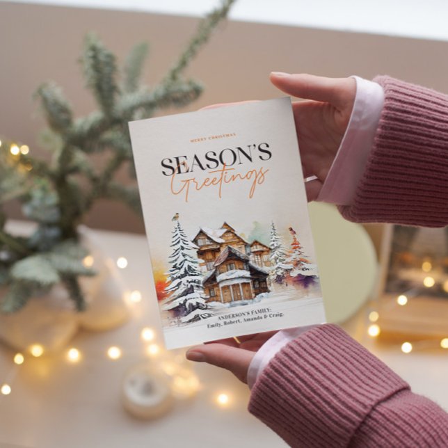 Winter Wonderland Season-Helgdag Greetings Card Inbjudningar (Skapare uppladdad)
