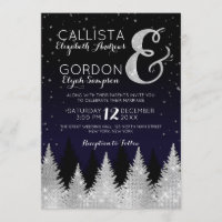 Winter Wonderland Silver Glitter Träd Bröllop