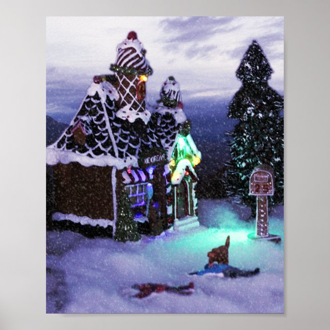 Winter Wonderland Snö Scene 2020 Poster (Framsidan)