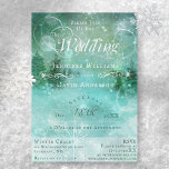 Winter Wonderland Snö Woodland Bröllop Inbjudningar<br><div class="desc">En elegant Winter Wonderlands bröllopsinbjudan att skryta och drömma blåsor och gröntar med snabb nedgång i snö mot bakgrund av gräs träd. Fyll i med OSA och anpassningsbarnas foto på baksidan. Baksidan har ett genomskinligt snöfall över fotot som får det att se ut som om det snöar. Om du vill...</div>