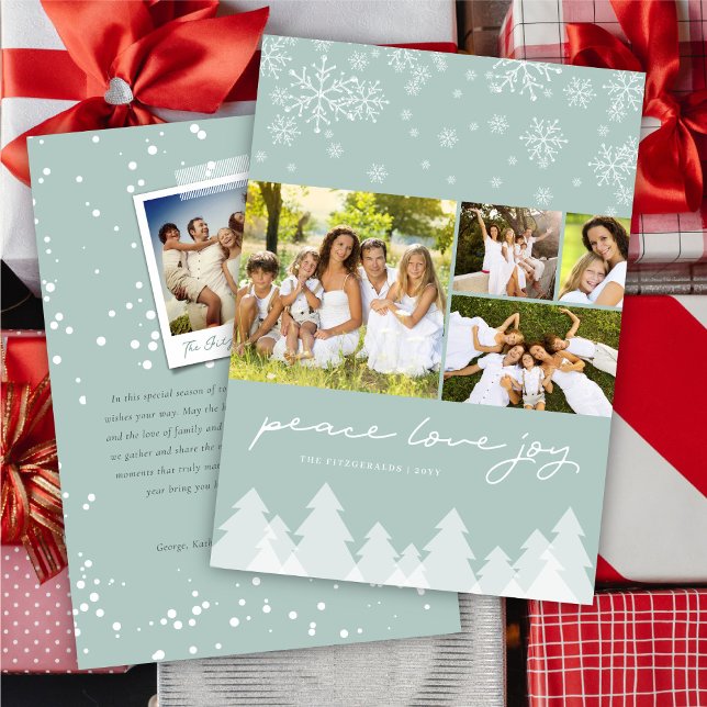 Winter Wonderland Snöflingor Glad helg Photo Julkort (Skapare uppladdad)