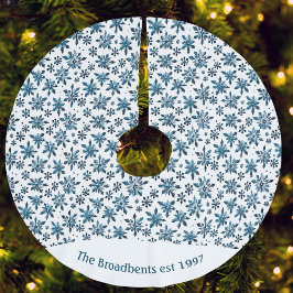 Winter Wonderland Snöflingor jul Julgransmatta Borstad Polyester