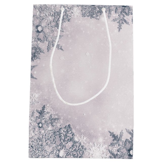 Winter Wonderland Snöflingor White Elegant (Baksidan)