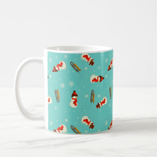 Winter Wonderland Snögubbars Kaffemugg (Vänster)
