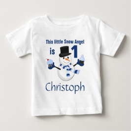 Winter Wonderland Snögubbe First Birthday T-shirt