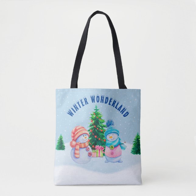 Winter Wonderland Snögubbe par Tote Tygkasse (Framsida)